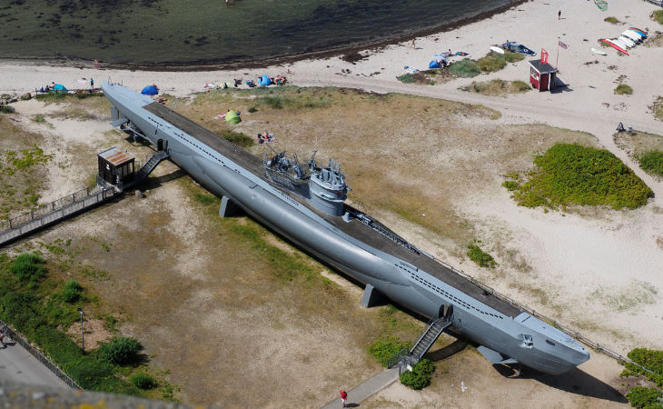 Ein Museums-U-Boot an Land